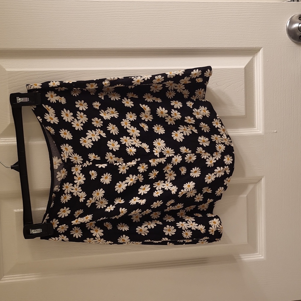 Reformation floral mini skort with side slit